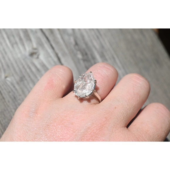 Natural Diamond Ring, Raw Diamond Ring, Uncut Diamond Ring, Engagement R… - Picture 3 of 4